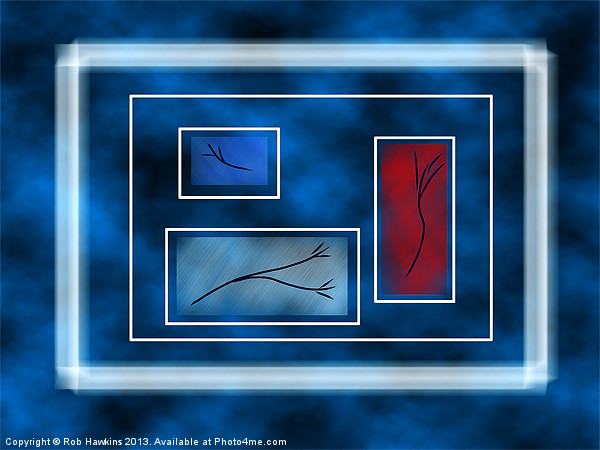 Blue Rectangles Picture Board by Rob Hawkins
