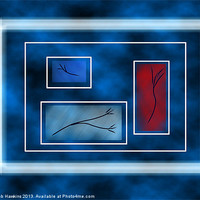 Buy canvas prints of Blue Rectangles by Rob Hawkins