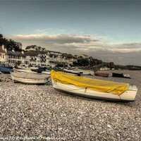 Buy canvas prints of Boats on the Beach at Budleigh by Rob Hawkins