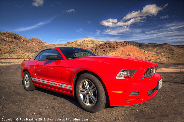 Red Mustang Picture Board by Rob Hawkins