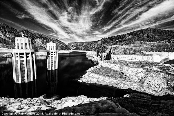 Hoover Dam Reservoir Picture Board by Rob Hawkins