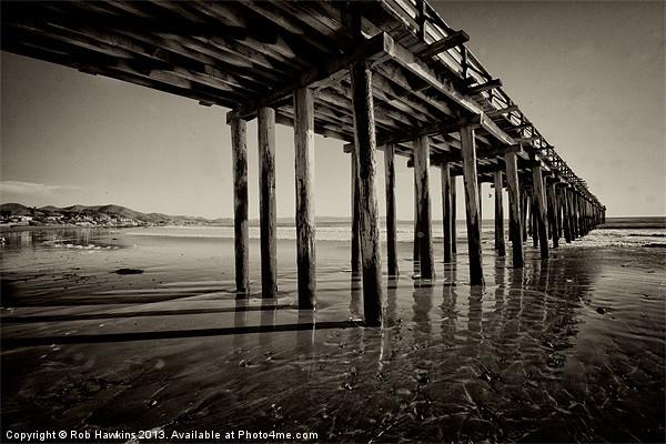 The pier at Cayucos Picture Board by Rob Hawkins