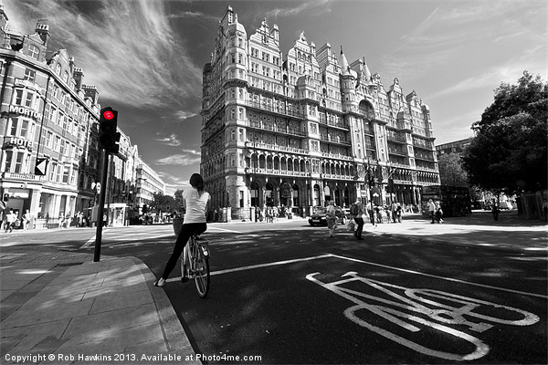 Cycling in the city Picture Board by Rob Hawkins