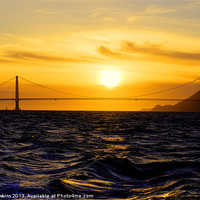 Buy canvas prints of Golden Gate Sunset by Rob Hawkins