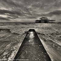 Buy canvas prints of Remains of the Pier by Rob Hawkins