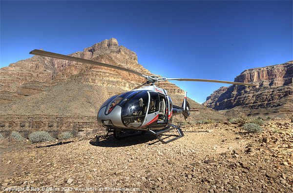 Chopper in the Canyon Picture Board by Rob Hawkins