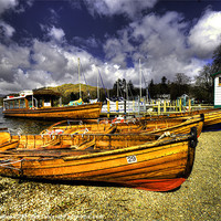 Buy canvas prints of Rowing Boats at Ambleside by Rob Hawkins