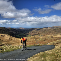 Buy canvas prints of Pedalling the Pass by Rob Hawkins