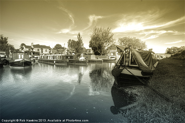 Aynho Wharf toned Picture Board by Rob Hawkins