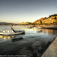 Buy canvas prints of Nafplion Harbour at dusk by Rob Hawkins