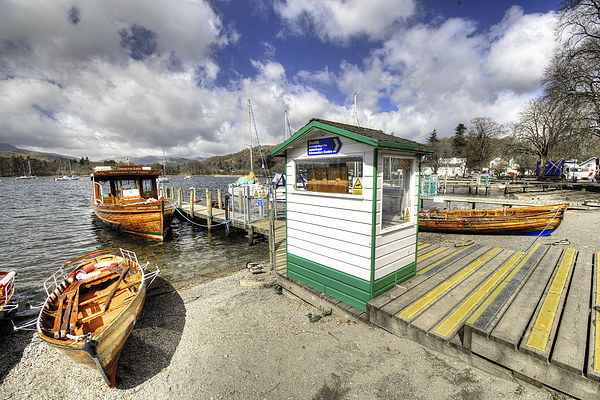Rowing Boats at Ambleside Picture Board by Rob Hawkins