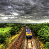 Buy canvas prints of HST at Moorswater Viaduct by Rob Hawkins