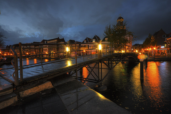 Leiden at Dusk Picture Board by Rob Hawkins
