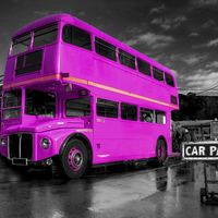 Buy canvas prints of Pink Routemaster by Rob Hawkins