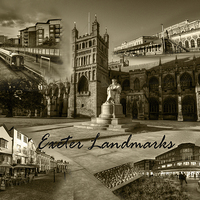 Buy canvas prints of Exeter Landmarks by Rob Hawkins