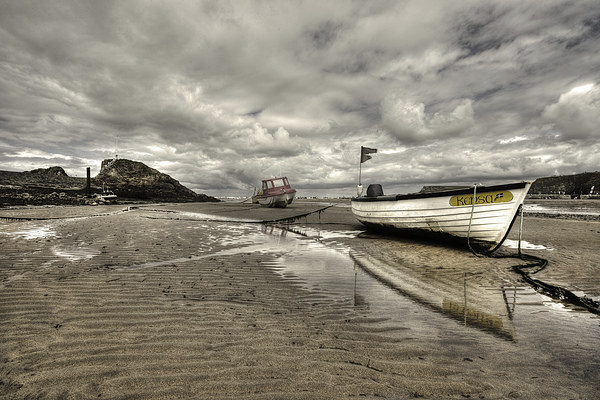 Boat at Bude Picture Board by Rob Hawkins