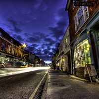 Buy canvas prints of Farnham West St by night by Rob Hawkins