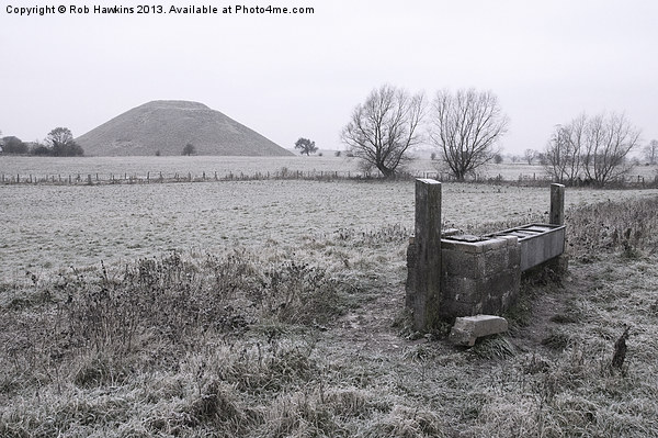 Winter at Silbury Hill Picture Board by Rob Hawkins