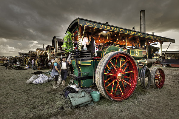 Showmans under a moody sky Picture Board by Rob Hawkins