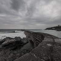 Buy canvas prints of Porthleven Breakwater by Rob Hawkins