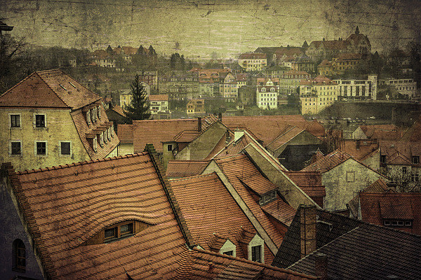 Rooftops of Meissen Picture Board by Rob Hawkins