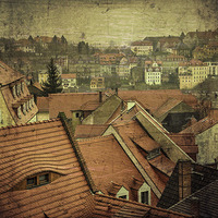 Buy canvas prints of Rooftops of Meissen by Rob Hawkins