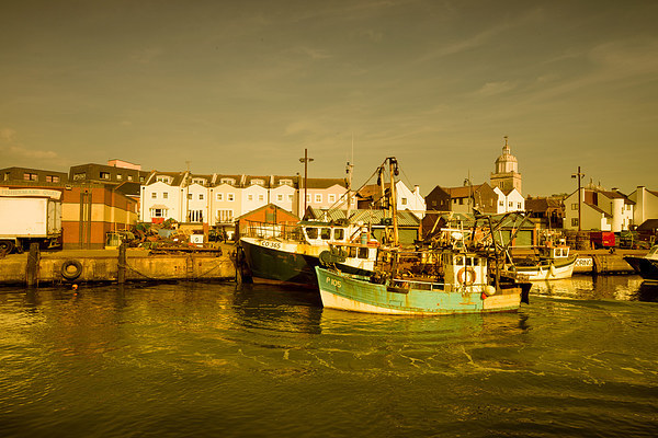Trawlers at Portsmouth Harbour Picture Board by Rob Hawkins