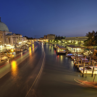 Buy canvas prints of Night time on the Grand Canal by Rob Hawkins