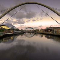 Buy canvas prints of Twylight on the Tyne by Rob Hawkins