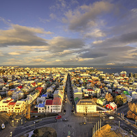Buy canvas prints of Vista of Reykjavik by Rob Hawkins