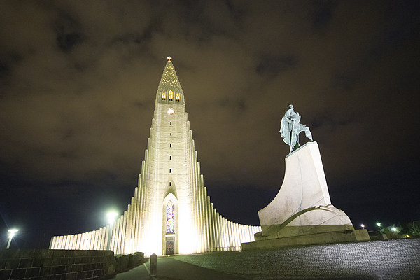 reykjavik church tower by night Picture Board by Rob Hawkins