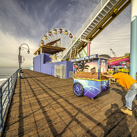 Buy canvas prints of Pushing on the pier by Rob Hawkins