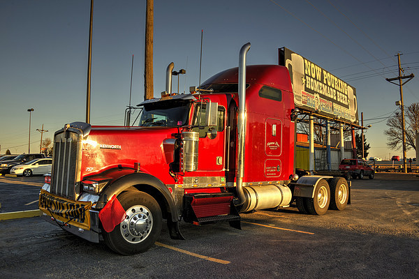 Red Kenworth Picture Board by Rob Hawkins