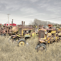 Buy canvas prints of Heritage Tractors by Rob Hawkins