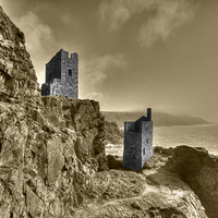 Buy canvas prints of Crown Tin Mines by Rob Hawkins