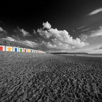 Buy canvas prints of Woolacombe Hutz by Rob Hawkins