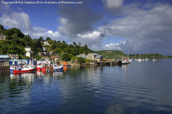 Oban Fishing Boats Picture Board by Rob Hawkins