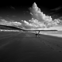 Buy canvas prints of  Footprints in the sand  by Rob Hawkins