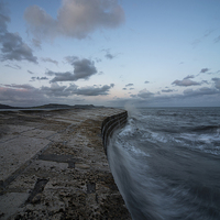 Buy canvas prints of  The Cobb at Lyme Regis  by Rob Hawkins