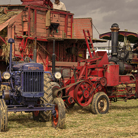 Buy canvas prints of  Fordson Baler  by Rob Hawkins