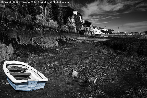  Falmouth blue boat  Picture Board by Rob Hawkins