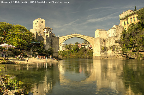  The Old Bridge at Mostar Picture Board by Rob Hawkins