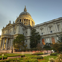 Buy canvas prints of  St Paul's Cathedral at dusk  by Rob Hawkins