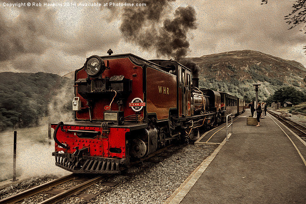  Steaming in the Welsh Highlands  Picture Board by Rob Hawkins