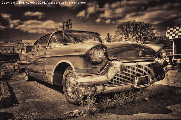  The old Cadillac  Picture Board by Rob Hawkins