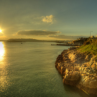 Buy canvas prints of  Plymouth Hoe Sunset  by Rob Hawkins