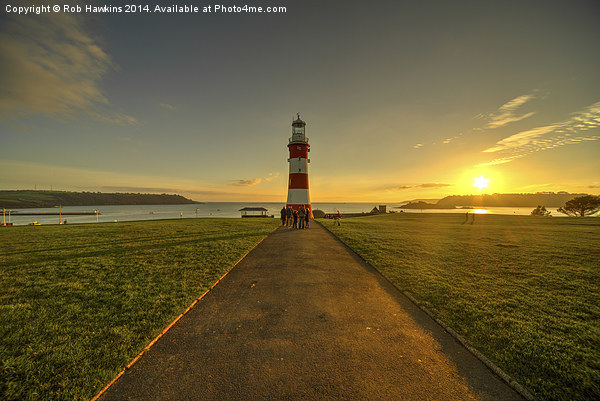  Smeaton's Tower Sunset  Picture Board by Rob Hawkins