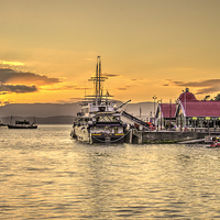 Buy canvas prints of  Oban Sunset  by Rob Hawkins