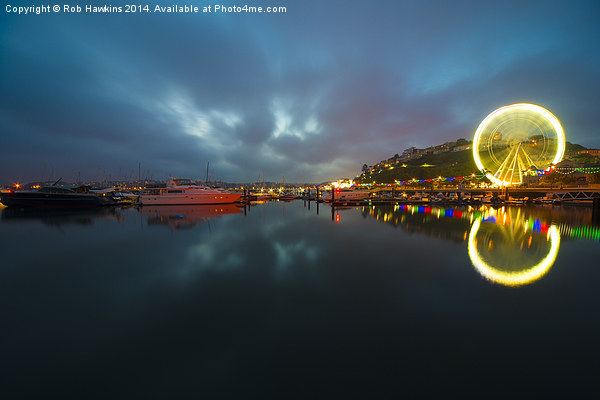  Torquay Harbour Twylight  Picture Board by Rob Hawkins