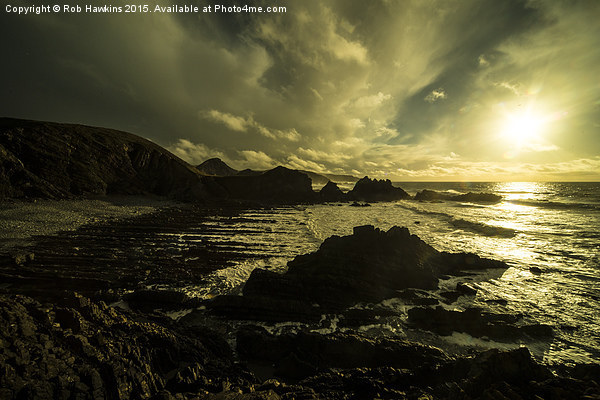  Hartland Quay Sunset  Picture Board by Rob Hawkins